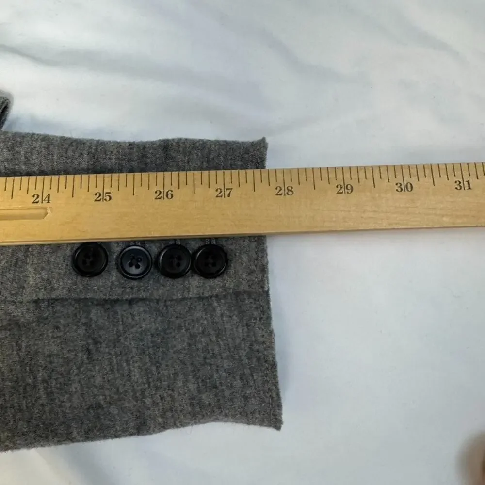 J.Crew Wool 10 Tall M L Benny Double Breasted Blazer Unstructured Gray Unlined - Picture 16 of 16